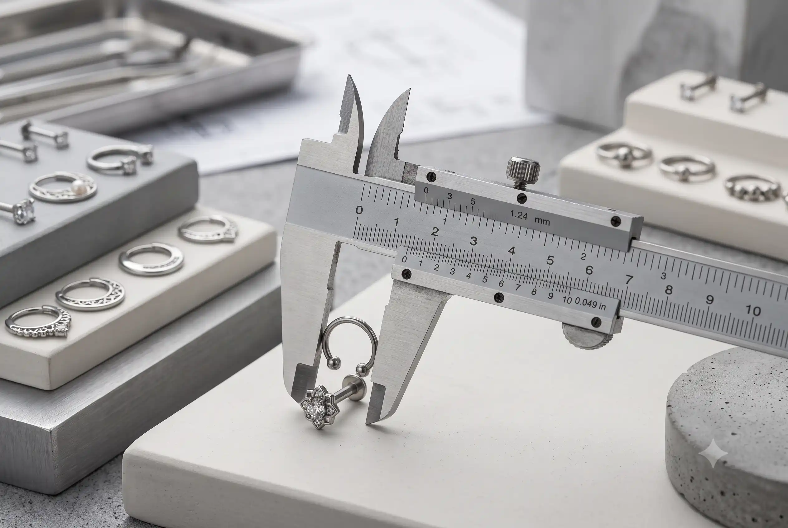 Quality control measurement for titanium jewelry